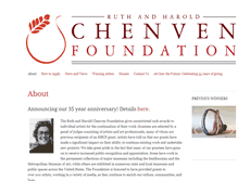 Tablet Screenshot of chenvenfoundation.org